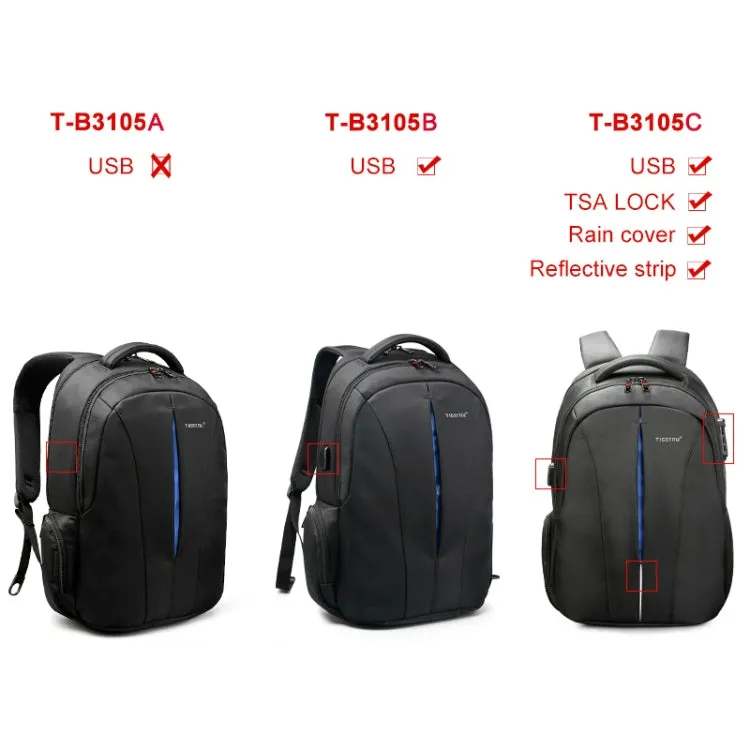 Waterproof 15.6-inch Laptop Backpack Anti-theft Business Travel Backpack School Bag(Black Blue upgrade)